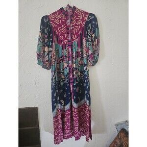 Vintage Floral Boho Dress Size Small